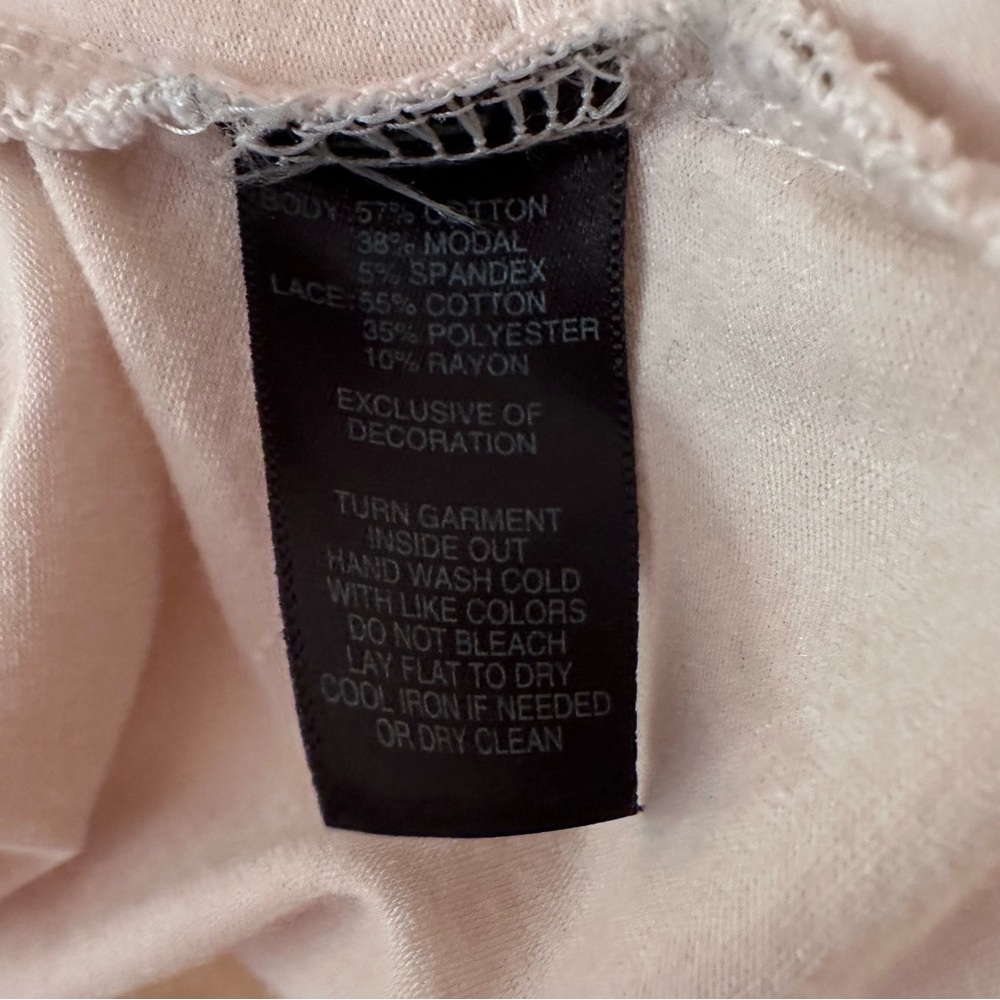 White House Black Market Cream Lace Short Sleeve Top - Picture 7 of 7
